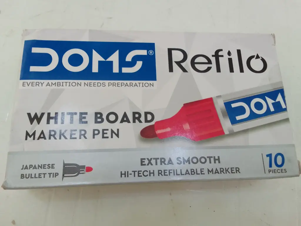 5 Doms white board marker  red colour 