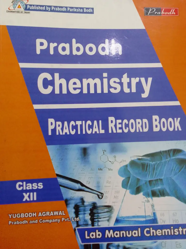 21 PRABODH  PROJECT RECORD BOOK ENGLISH MEDIUM CLASS 12th (CHEMISTRY)