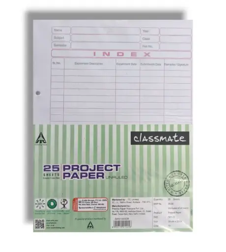 CLASSMATE PROJECT PAPER 25 SHEET