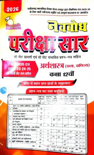 11 NAVBODH PARIKSHA SAAR ECONOMIC CLASS 12 HINDI MEDIUM 