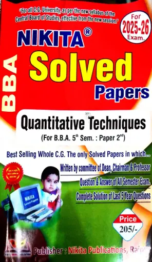 NIKITA SOLVED PAPER QUANTITATIVE TECHNIQUES(For B.B.A5th Sem. paper 2nd)