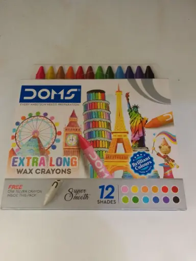 4 Doms Extra Long Wax Crayons ( mom colour)