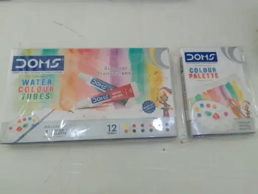 4 Doms water colour tubes colour palette 