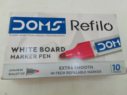 5 Doms white board marker  red colour 