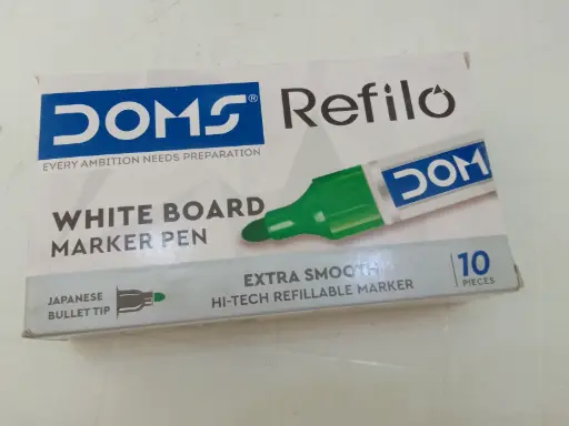 6 Doms white board marker  green colour 