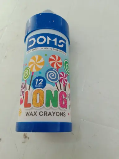 7 Doms long wax crayons colour 12 shades